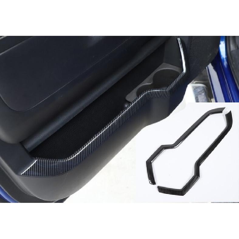 2x Front Door Storage Box Cover Trim Strips For Dodge RAM 2010-2017 Carbon Fiber