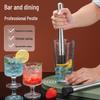 Stainless Steel Ice Crusher & Cocktail Muddler - Plastic Milk Tea & Lemon Hammer Bar Tool