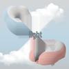Ice Silk Memory Foam U-shaped Neck Pillow with Dual Storage