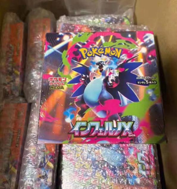 Original Japanese Version Pokomoned TCG MEGA M2 PTCG Booster Box Trading Game Card Japanese Original Box for Collectors красный