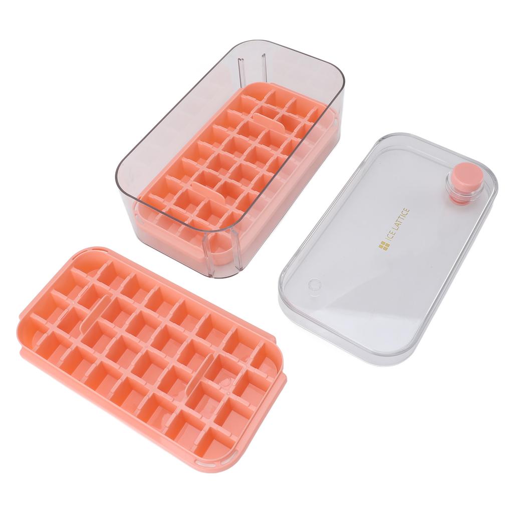  s Tray Easy Release 64 Grids Large Capacity 2 Layer Ice Maker Mould with Lid Bin Scoop for Cocktail Coffee