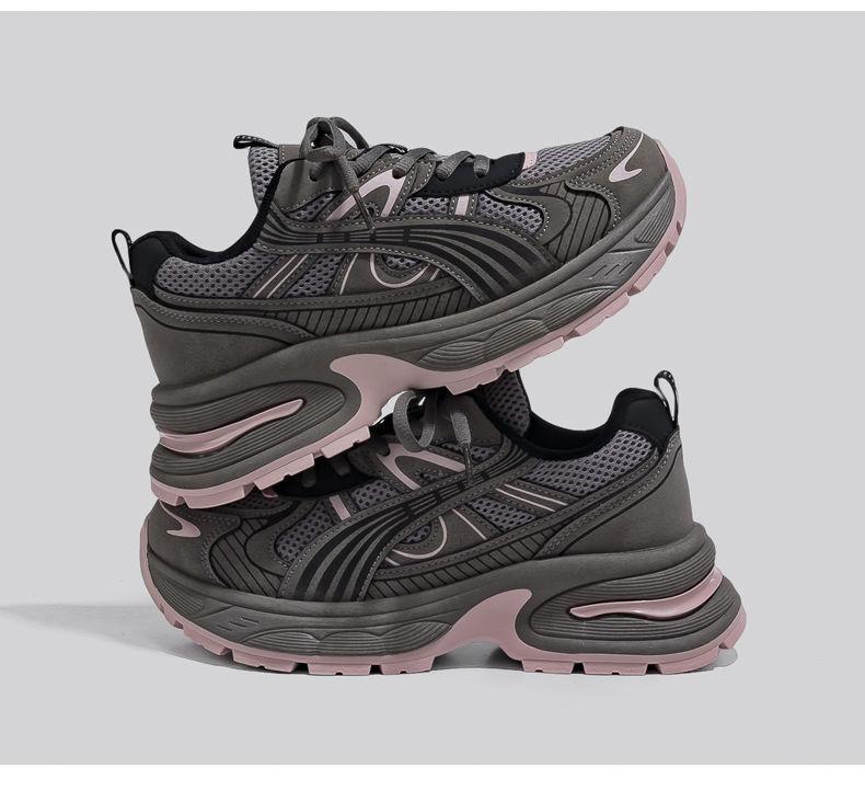2025 Spring and Summer New Student Mesh Breathable Dad Shoes Women's Korean Version Ins Trendy Street Shooting Retro Platform Sneakers