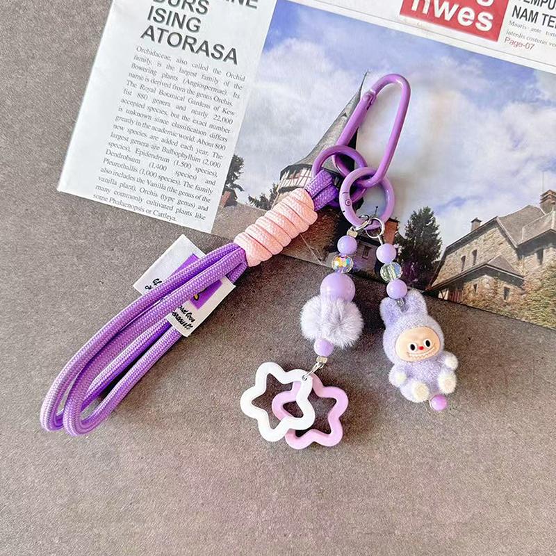 Weihnachten Labubu Kawaii Partikel Schlüsselanhänger Tasche Handy Anhänger Schlüsselanhänger Weihnachtsgeschenk