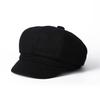 Women'S Berets Octagonal Cap Winter Hats Woman Autumn Trendy British Solid Color Beret Cap Female French Berets Casual New Boina