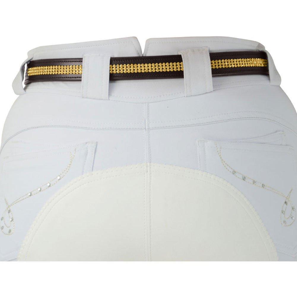 Hy Womens / Ladies Crystal Diamante Ledergürtel