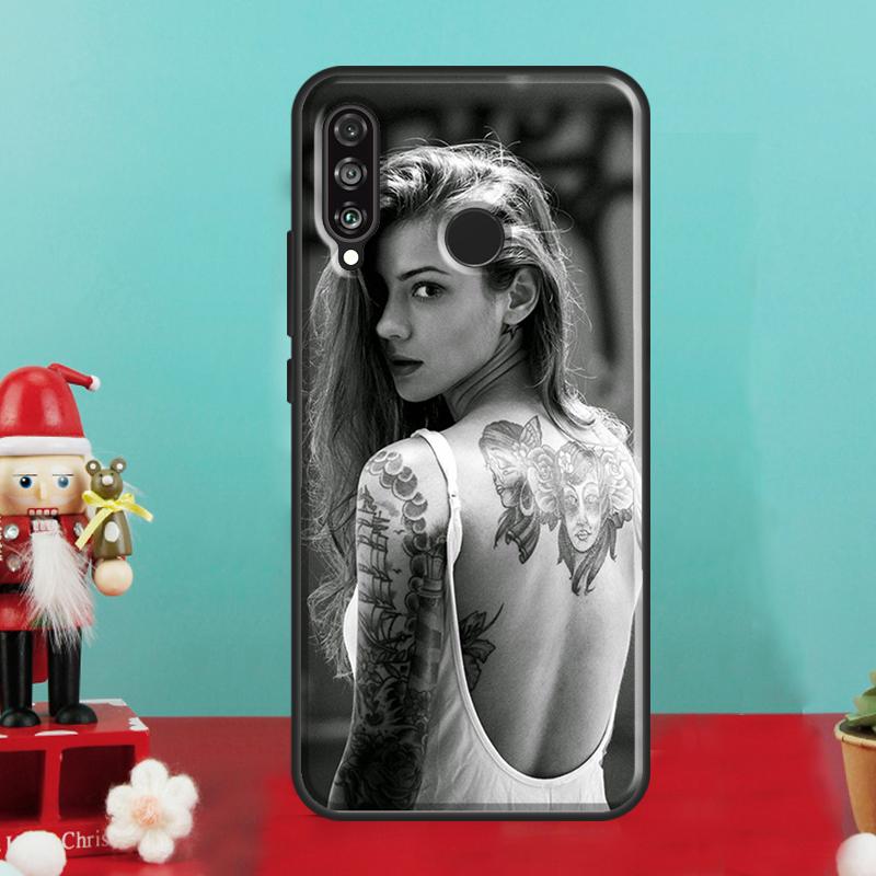 Sexy Tattoo Girl For Huawei Nova 9 10 SE 12i 12s 11i 8i Y90 Y60 Y70 Y72 Y73 Y61 Y91 P60 Pro P30 P40 Lite Case
