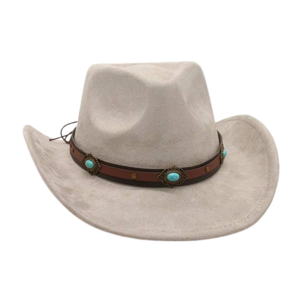 Premium Tibetan Cowboy Hat Stage Jazz Hat Multi-Color Suede Premium Top Hat