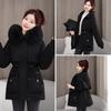 Pie Overcome Women's Thickened New Big Fur Collar Removable One-piece Three-piece Tooling Cotton-padded Jacket Trendy Cotton-padded Jacket