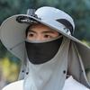 Wide Brim Summer Sun Hats Windproof Adjustable Neck Flap Bucket Hat Lightweight UV Protection for 3.7 V 500 mAh Lithium Battery