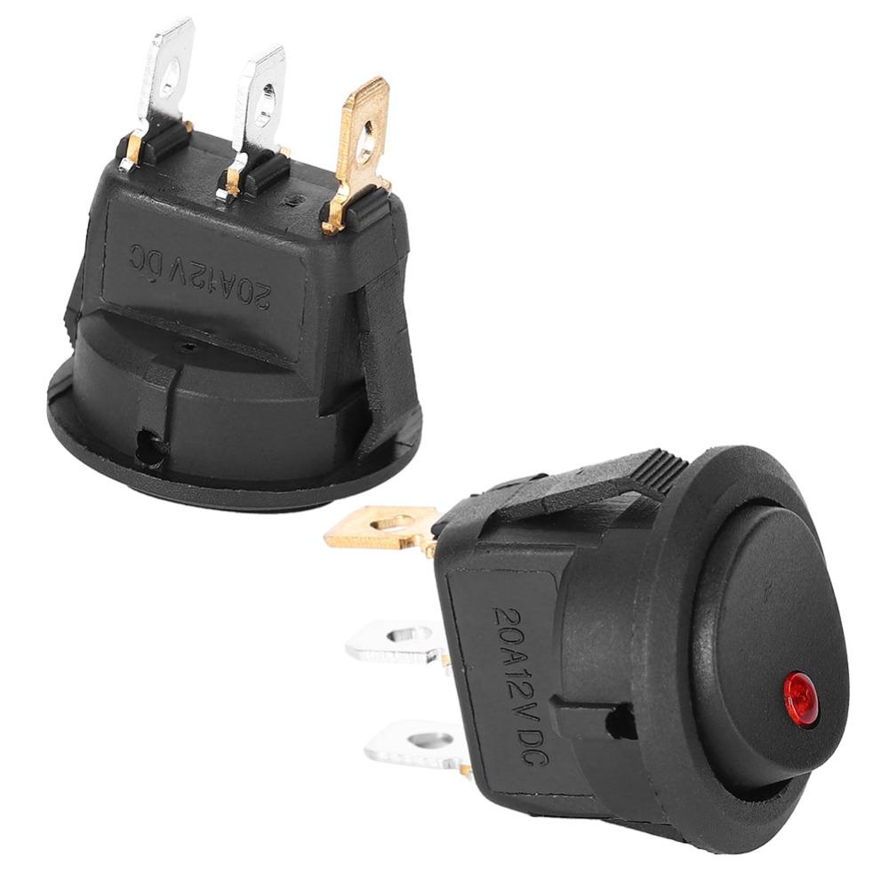 10PCS 3-Pin SPST Switch 12V Toggle Switch Control ON/OFF Rocker ON/OFF  Truck