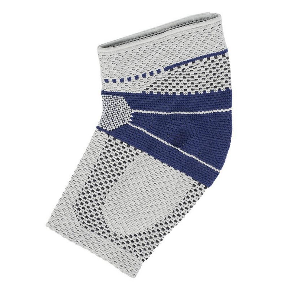 

Нейлоновые вязаные спортивные налокотники, дышащая компрессионная манжета для локтя, защита для колена, бандаж, бег L серый