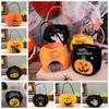 Trick Or Treat Gift Basket Cloth Pumpkin Candy Bag Portable Halloween Candy Bag  Children