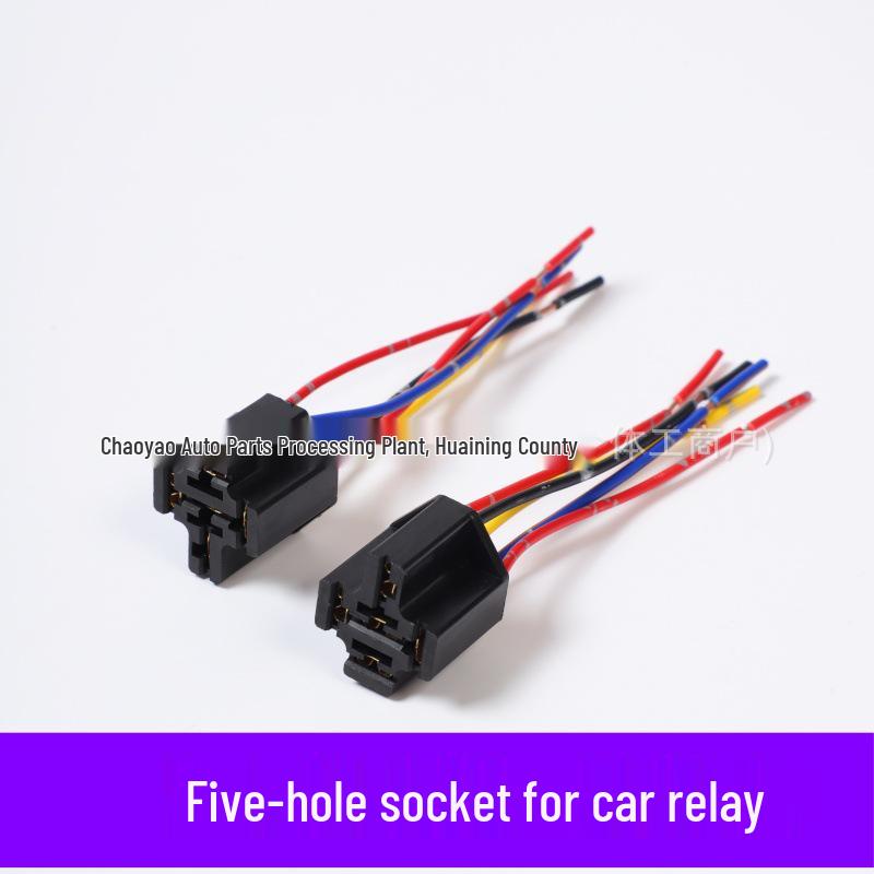 High-Temperature Resistant Automotive Relay Socket with Five-Hole Plum Blossom Design Made from Bakelite Shuodi