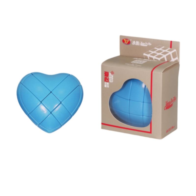 Non-Toxic Yongjun Heart Shaped Puzzle 3X3X3 Plastic Magic Cube Educational Toys