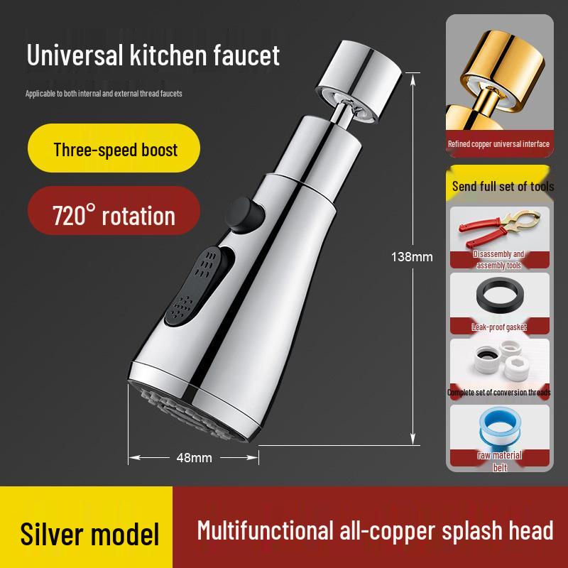 

Универсальный удлинитель для кухонного крана: Брызгозащитный, водосберегающий бустер для раковины.