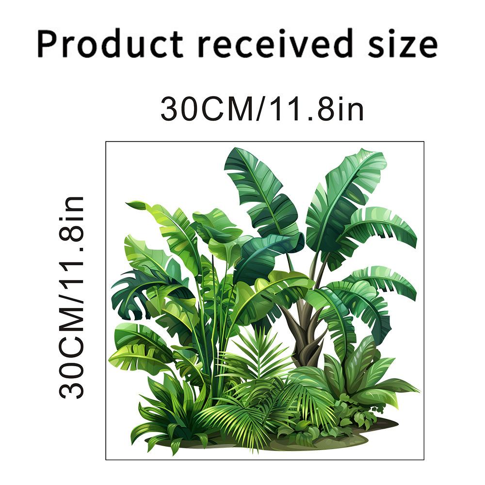 Gröna Växtväggklistermärken Heminredning Vardagsrum Tropisk Regnskog Palmblad Dekal Väggmålning Barnrum Tapet
