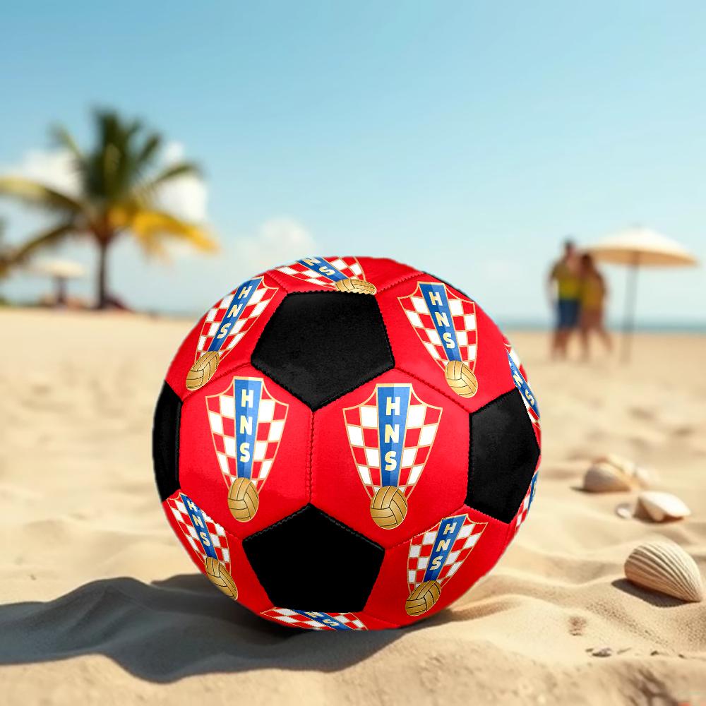 TAGLIA 5 Pallone da Calcio Federazione Calcistica Croata Colorato Per Tutte le Età Cucito a Macchina PVC Pronto per la Competizione Resistente Alta Rimbalzabilità