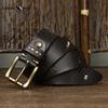 Retro Fashion Personality Style Top Layer Leather Belt Men's Genuine Leather Pin Buckle Jeans Belt