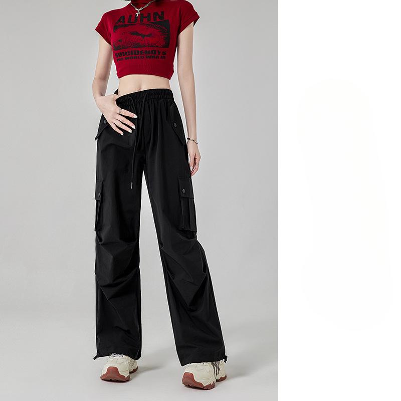 Quick-drying Work Pants for Women's Pants New Style Charge Small Wide-leg Summer Ice Silk Thin Mountaineering Sports Pants