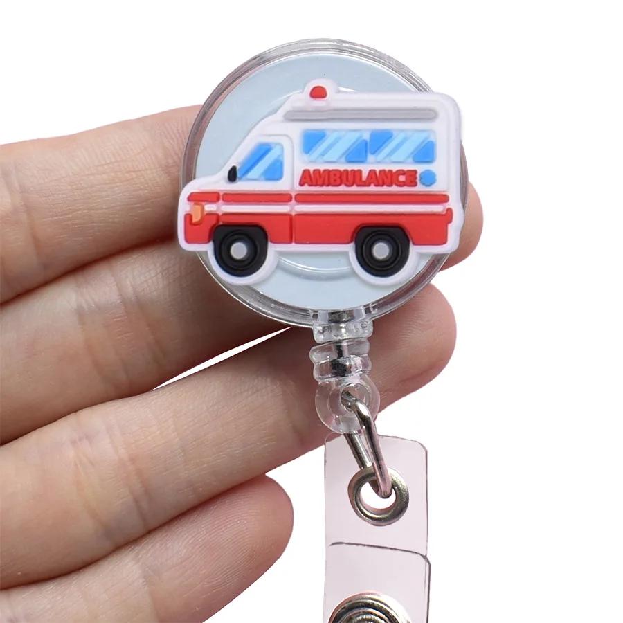 1PCS Nurse Work Card Holders Retractable Badge Reels Cute Cartoon Badge Reels Doctor ID/IC Card Holder Hospital Supplies