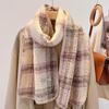 Wind retro leopard print imitation cashmere scarf women's autumn and winter new Spice Girl shawl thickened warm scarf