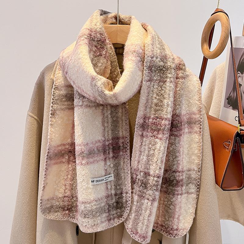Wind retro leopard print imitation cashmere scarf women's autumn and winter new Spice Girl shawl thickened warm scarf