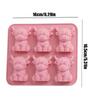 3D Ice Cubes Mold 6 Cavities Reusable Silicone Highland Cattle Tray Cartoon Animal Mold Box For Kitchen Food Parties Drinking