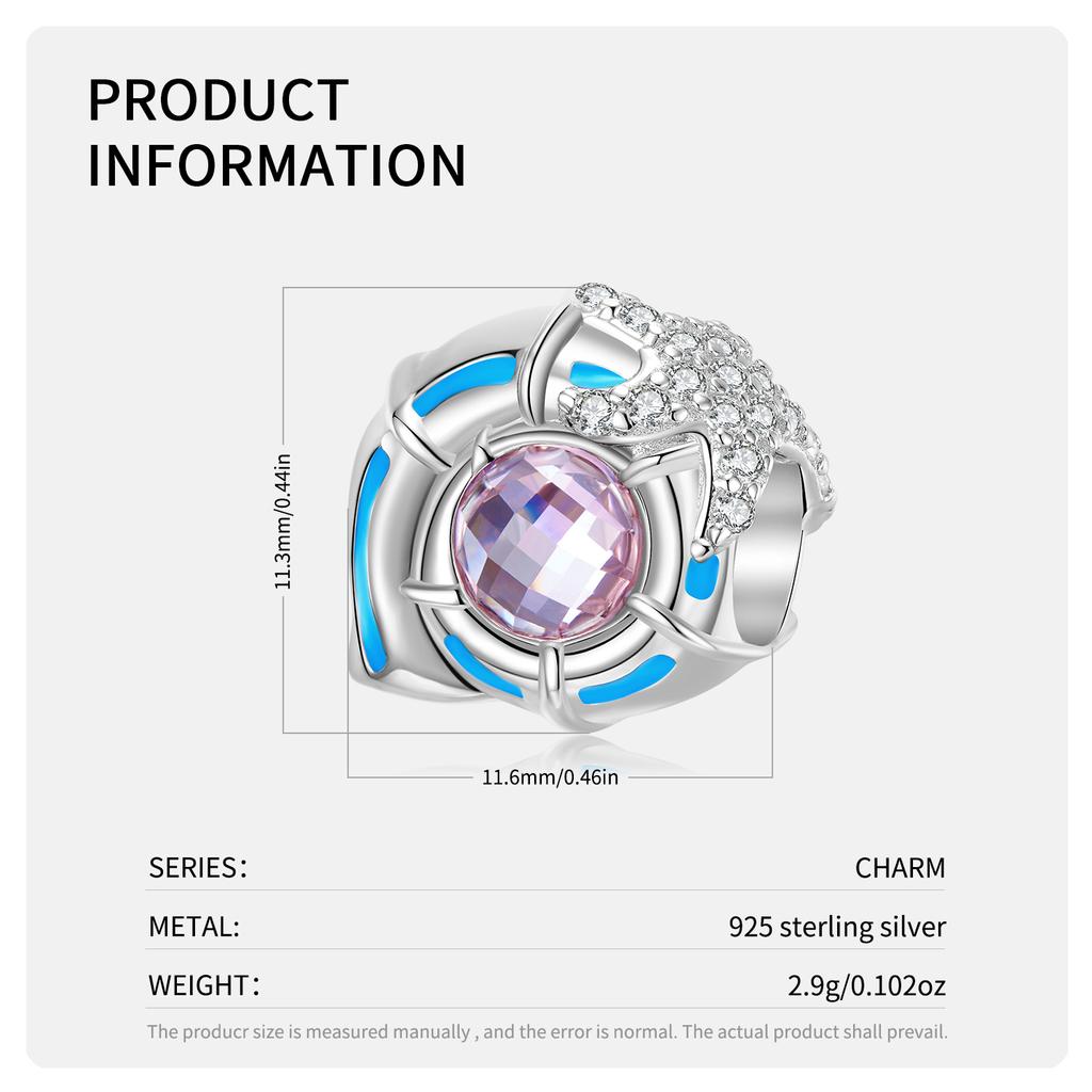 Skaczący delfin Heart Shell Charm koraliki autentyczne 925 srebro koraliki z cyrkoniami biżuteria damska drobne akcesoria
