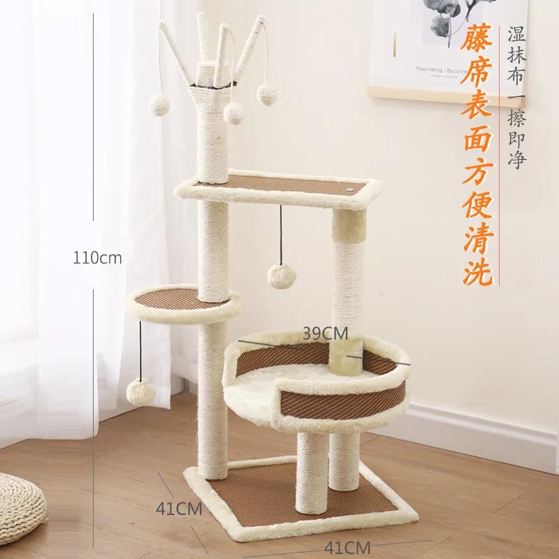 

Лазалки для кошек, маленькие, из цельного дерева, наполнитель, интегрированная когтеточка, сизалевый мяч, игрушка для кошек, когтеточка, столбик