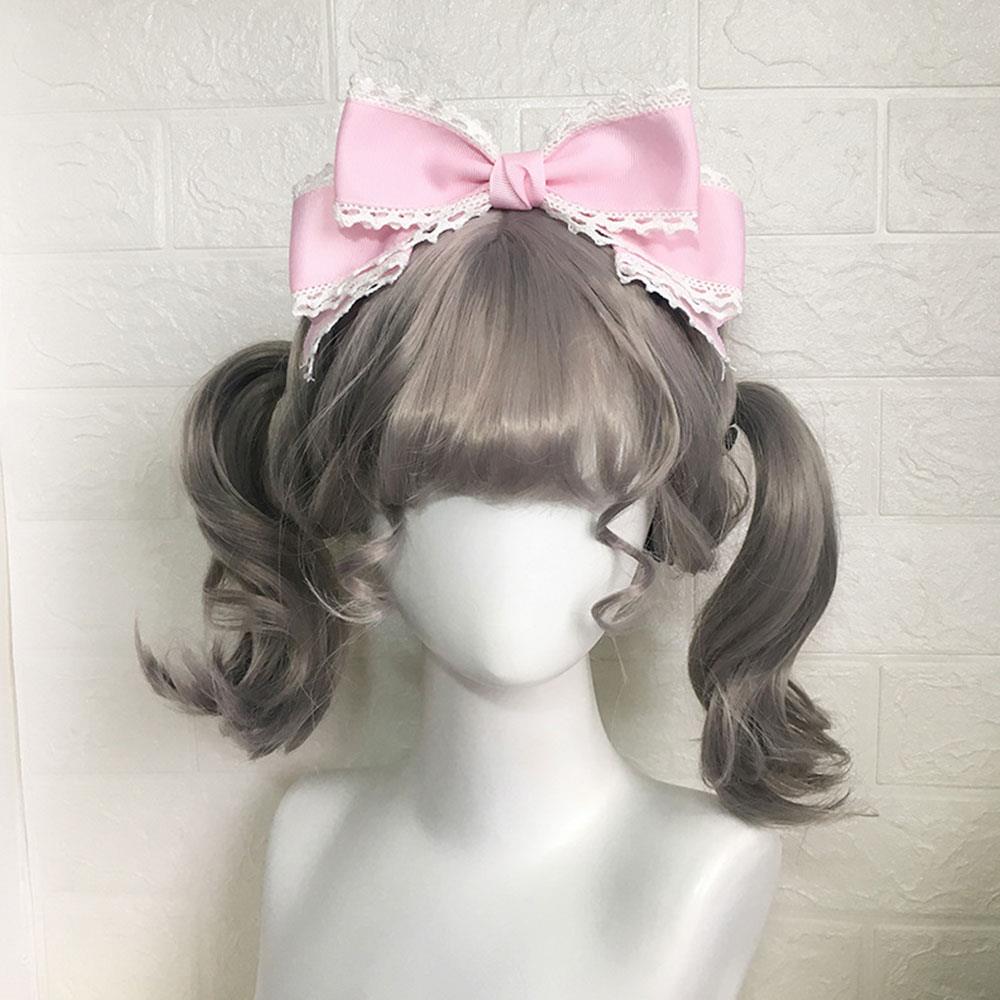 

Cute Sweet Bowknot Hair Clip Hair Jewelry Cosplay Headwear DIY Accessory Pain Bag Decoration Bow Lolita Delicate Hairclip розовый