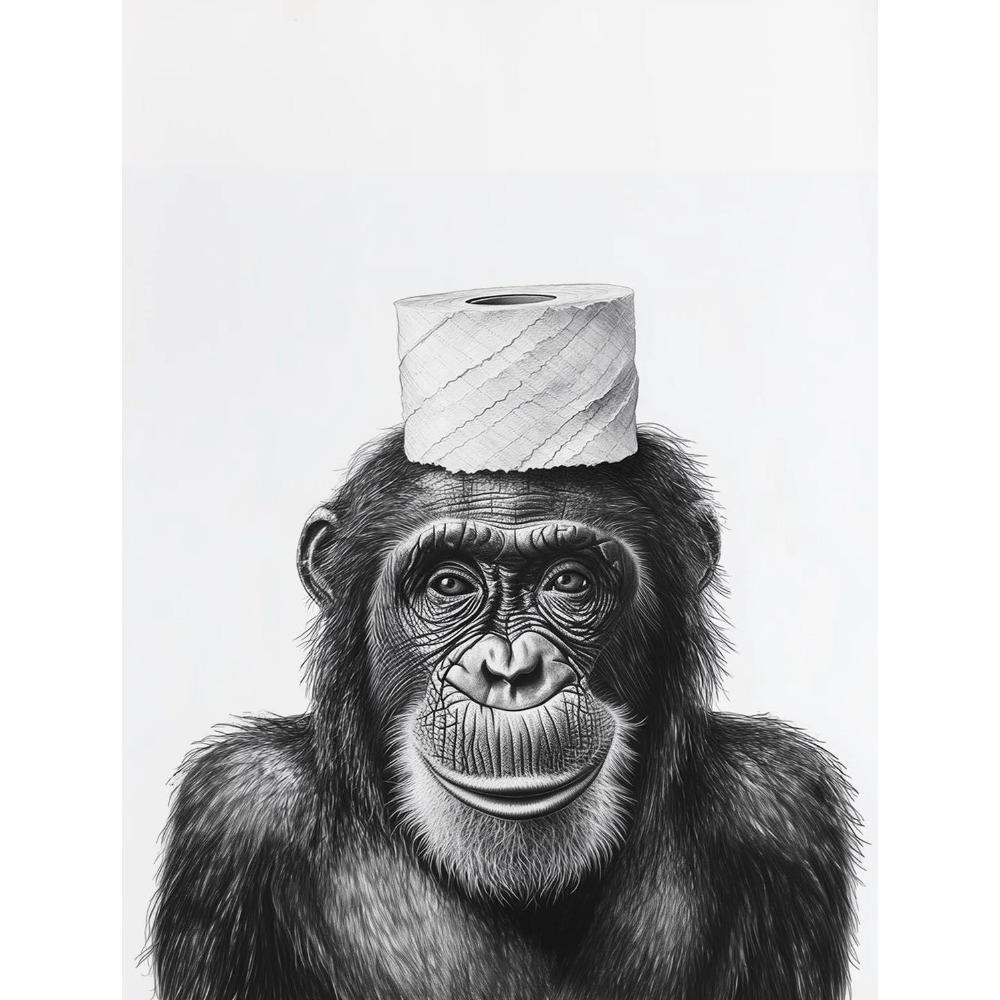 Schwarz-Weiß Tier Badezimmer Poster Eule Weihnachts-Countdown Otter Drucke Leinwand Malerei Wandkunst Bild Heim Badezimmer Dekor