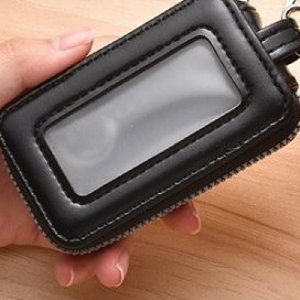 Zipper Coin Purse Leather Car Key Bag Portable Key Holder Organizer Pouch  Men Women