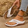 Ladies' Wedge Sandals -with Arch Support,Breathable,Solid Casual and Formal Daily Comfortable Slippers, Comfortable Flip Flops, Outdoor Beach Slippers
