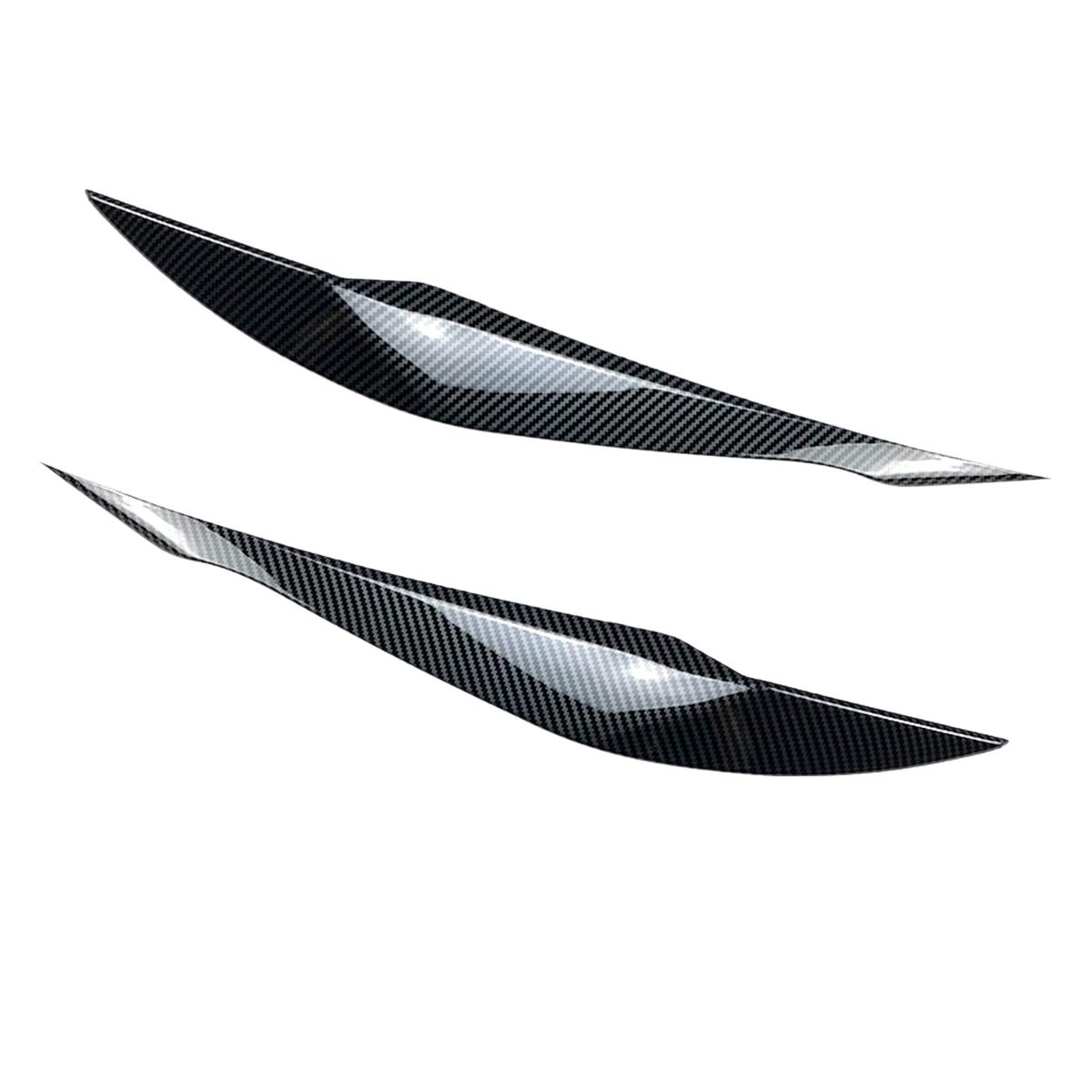 

Pair Car Headlight Lamp Eyebrows Cover Trim Stickers For BMW 3 Series F30 F35 2013-2018 Gloss Black /Carbon Look Eyelids Lids
