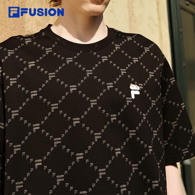 FILA FUSION Couple's Monogram Striped T-Shirt