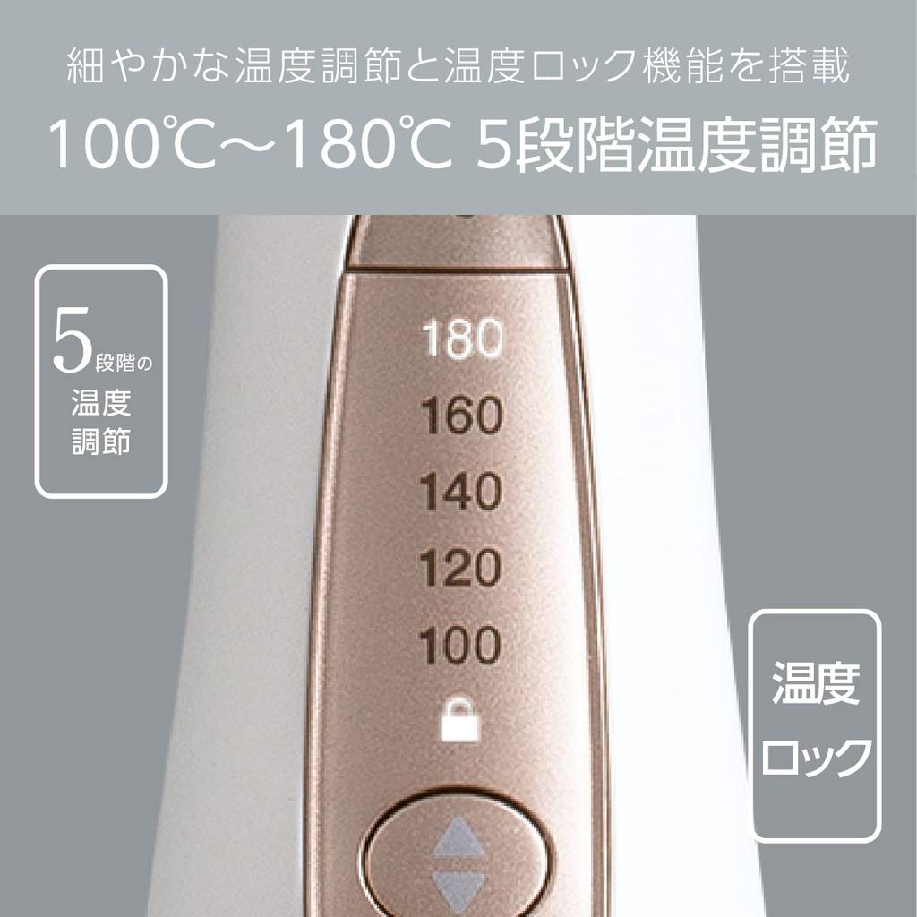 Kozumi Iron Brush, Ion Balance, Salon Sense 300, International Compatible, White, KHR-6910/W