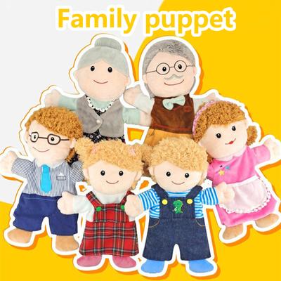 Sagit Familie Handpuppe Handschuh Großeltern Mutter Mitglied gefüllte Plüschpuppe Geschenk für Kinder Kinder Geburtstag Weihnachten