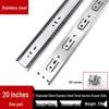 Silent Buffer 45mm Wide Stainless Steel Drawer Slides for Bathroom Cabinet and Wardrobe