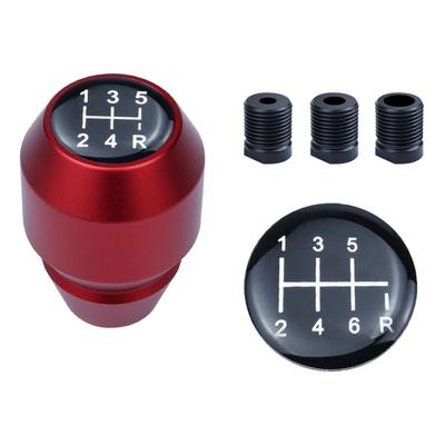 Manopla de Câmbio de Alumínio ENN LLC para 5 e 6 Velocidades, Substituição Universal para M8/M10/M12 (Vermelho)