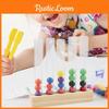 Sorting Wooden Kids Tubes Game With Color Coded Beads For Parent Activity Child
