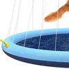 Dog Splash Pad Anti-Slip Sprinkler Dog Pool with Flying Disc Toy Outdoor Leakproof Water Play Mat Family Backyard Water Toy