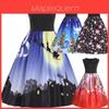 Plus Size Women Xmas Christmas Santa Sleeveless Skater Swing Dress For Festive Style