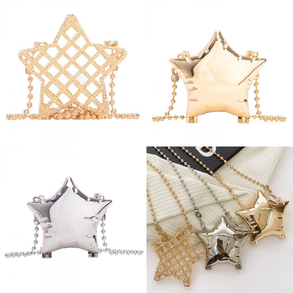 Mini Star Shape Box Bag With Chain Lock For Streetwear Fashion
