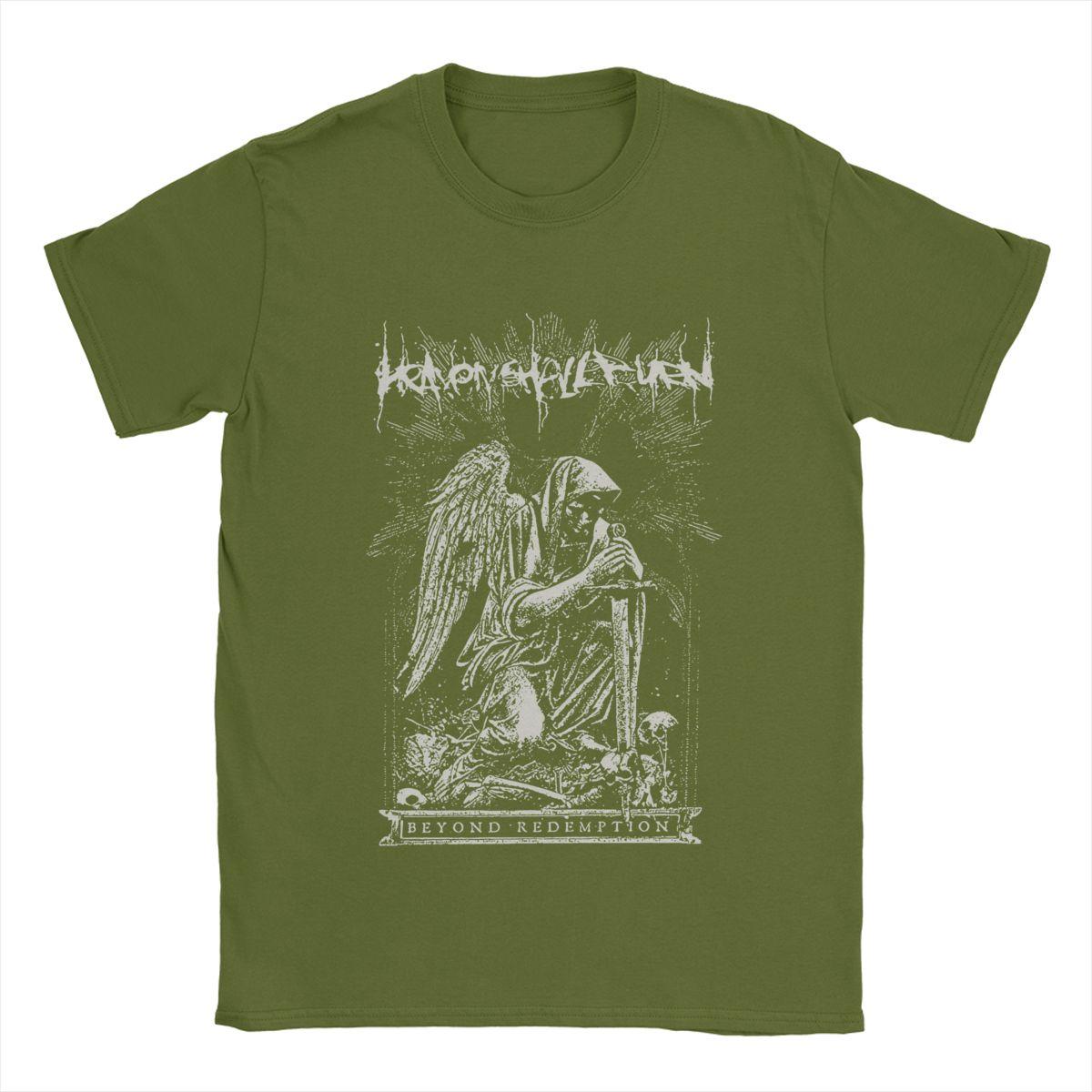 

Футболки Heaven Shall Burn Чоловічі Футболки з чистої бавовни Новинки Футболки з круглим коміром Футболки гурту Одяг з коротким рукавом Графічний L армія зелений колір