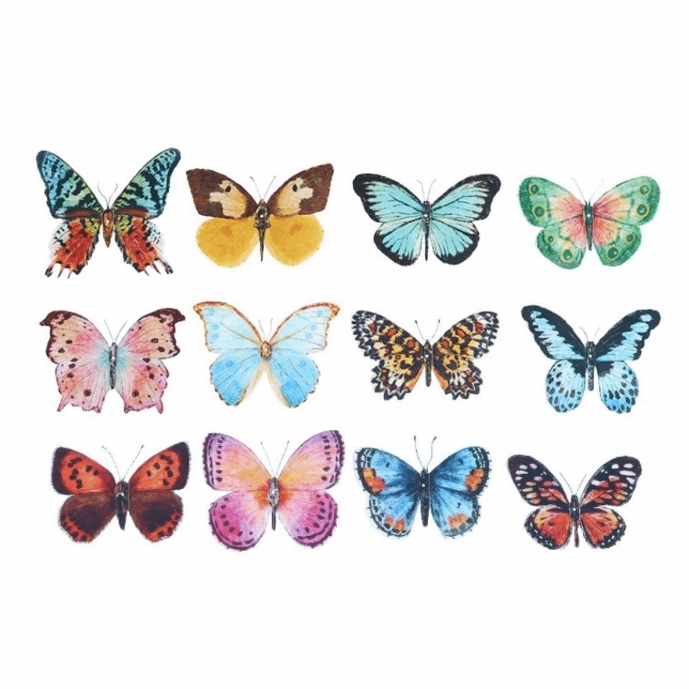 36Pcs PVC Lifelike Butterfly Decorations 3D Photo Booth Props Wall Stickers Home Decoration