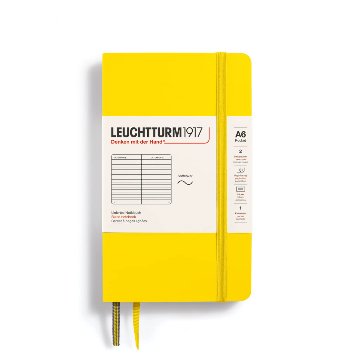 

Leuchtturm Блокнот A6 Линованный Мягкая обложка Лимонный 355291 Официальный импорт оранжевый