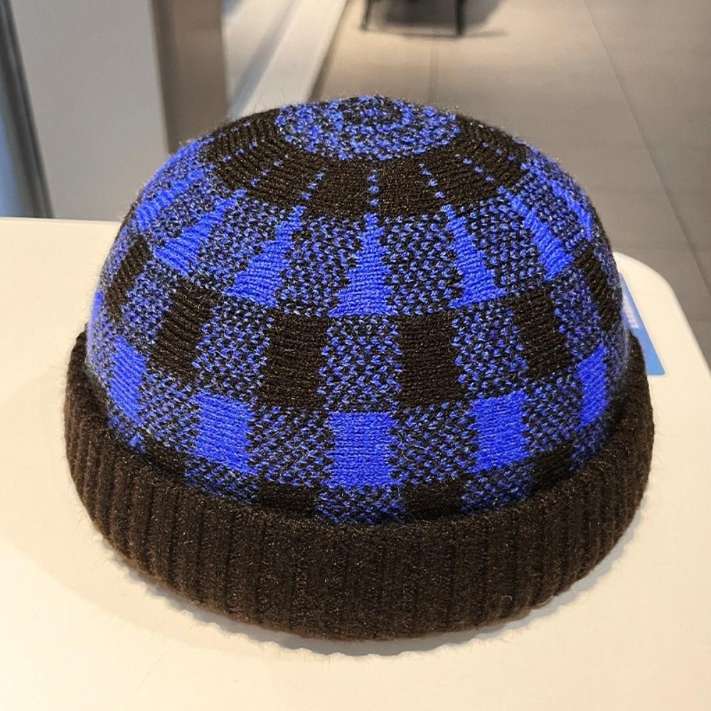 Gestreiftes Streetwear Docker-Hut Warmer Vermieter-Hut Retro Gestrickte Beanie-Mütze Unisex