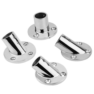 25mm 30 45 60 90 Grad Montagepfosten Edelstahl Bootsreling Beschläge Pfosten Runde Basis