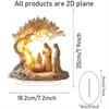 2D Flat Acrylic Nativity Jesus Birth Scene Ornament Tabletop Decoration Christmas Desk