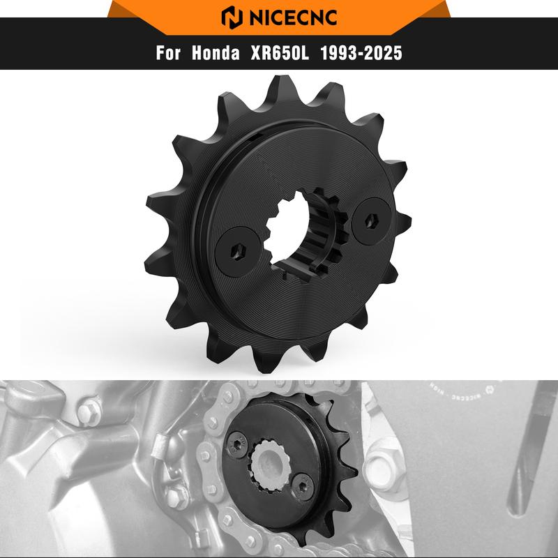 NICECNC For Honda XR650L XR 650L 1993-2025 2024 Moto SuperPinion 15T Front Sprocket High-strength 20CrMnTi Steel Alloy